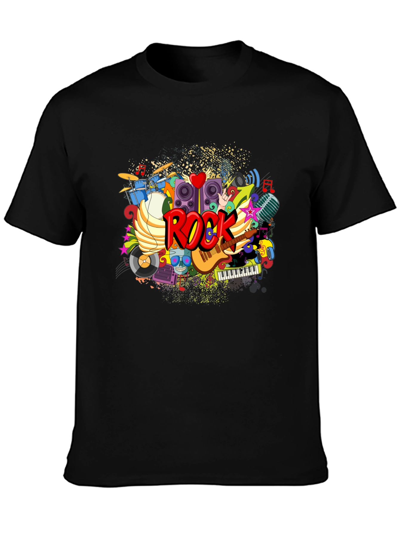 Rock Music Graphic Print T-Shirt