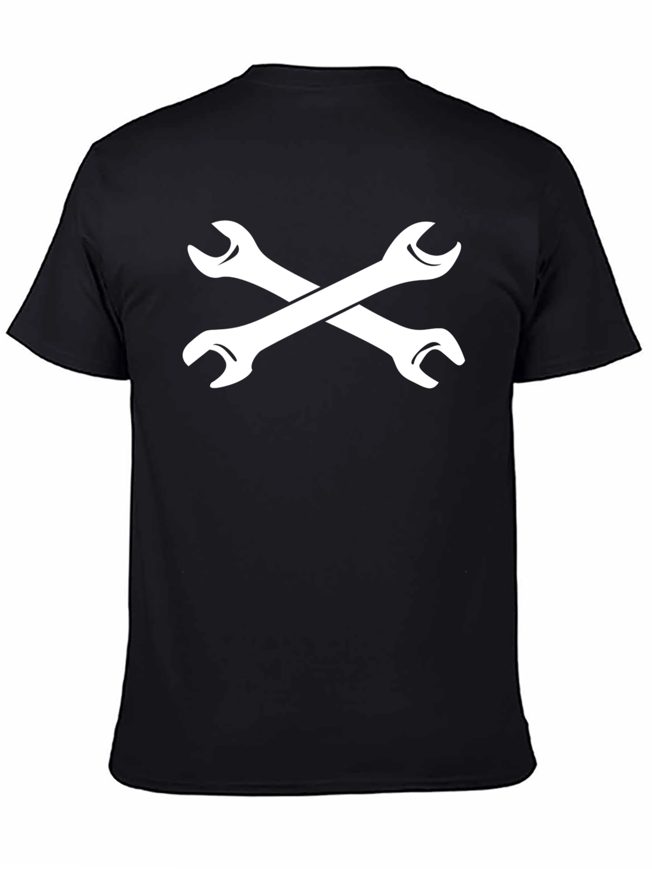Crossed Wrenches Black Graphic Tee