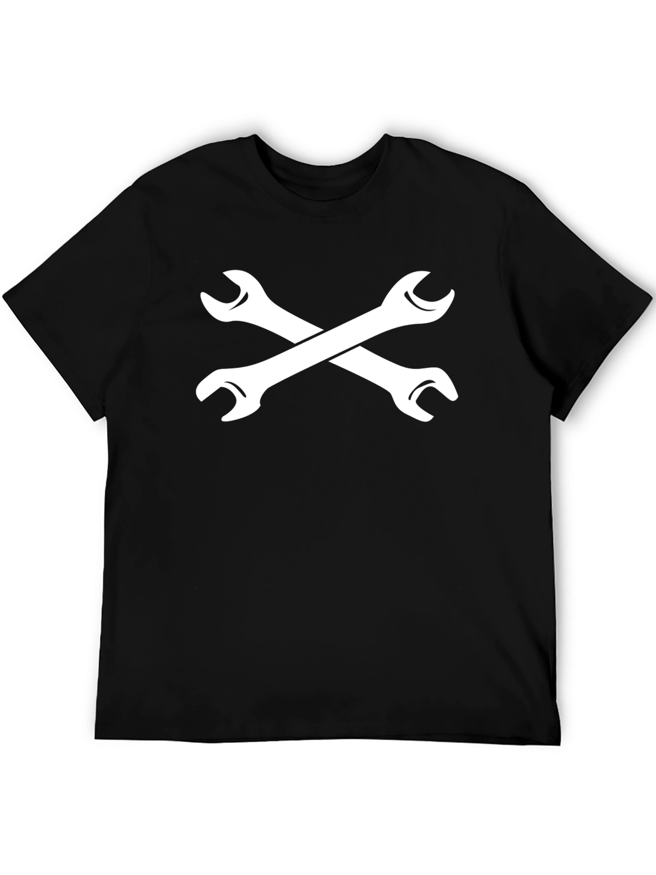 Crossed Wrenches Black Graphic Tee