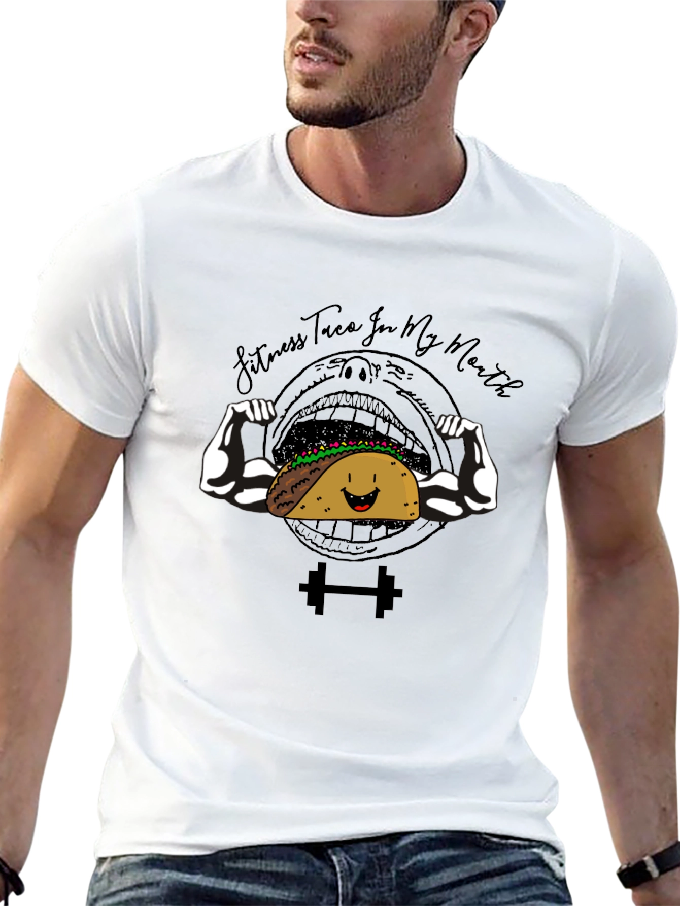 Fitness Taco Funny Graphic T-Shirt