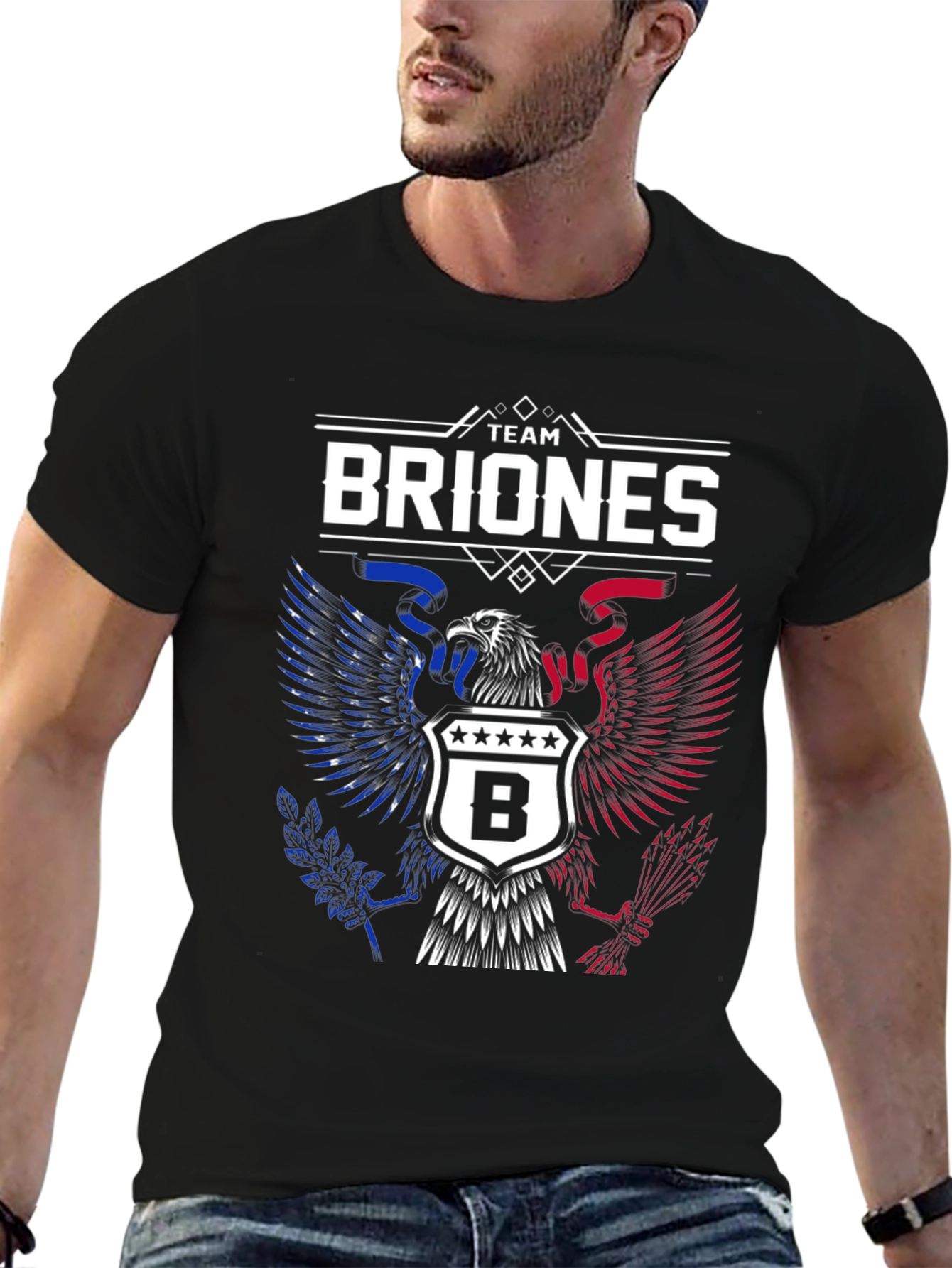 Team Briones Patriotic Eagle Crest T-Shirt