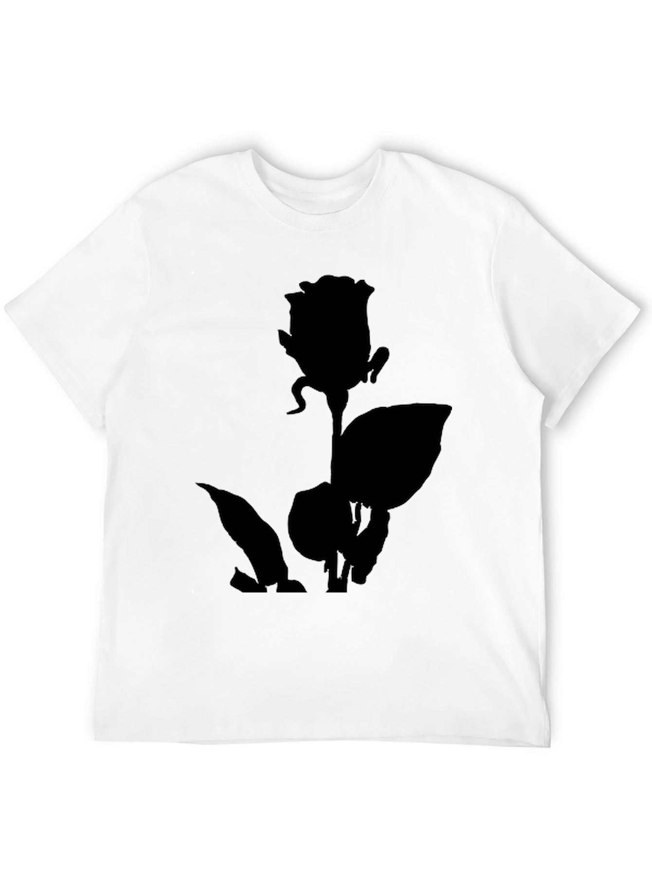 Black Rose Silhouette Graphic T-Shirt