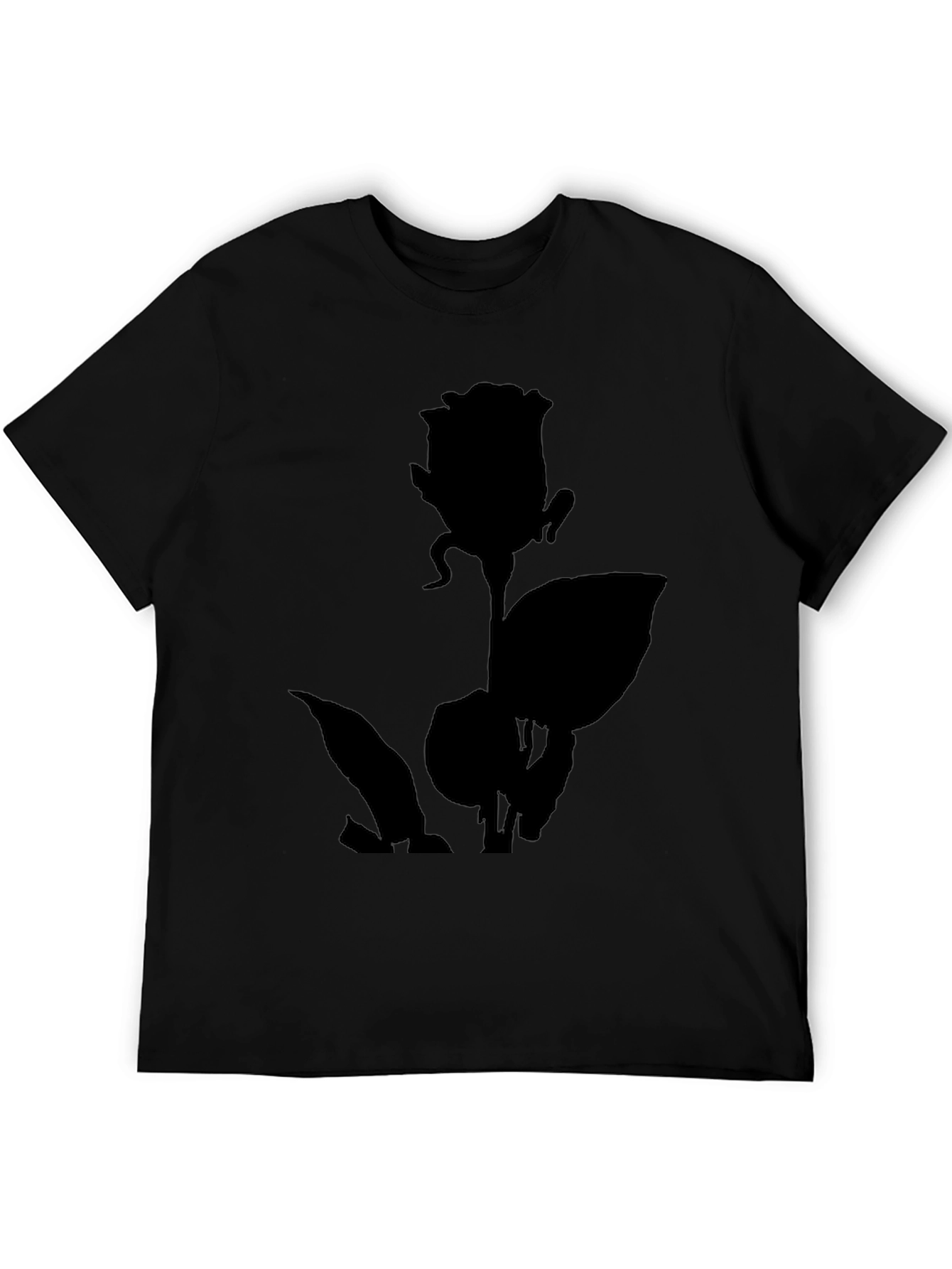 Black Rose Silhouette Graphic T-Shirt