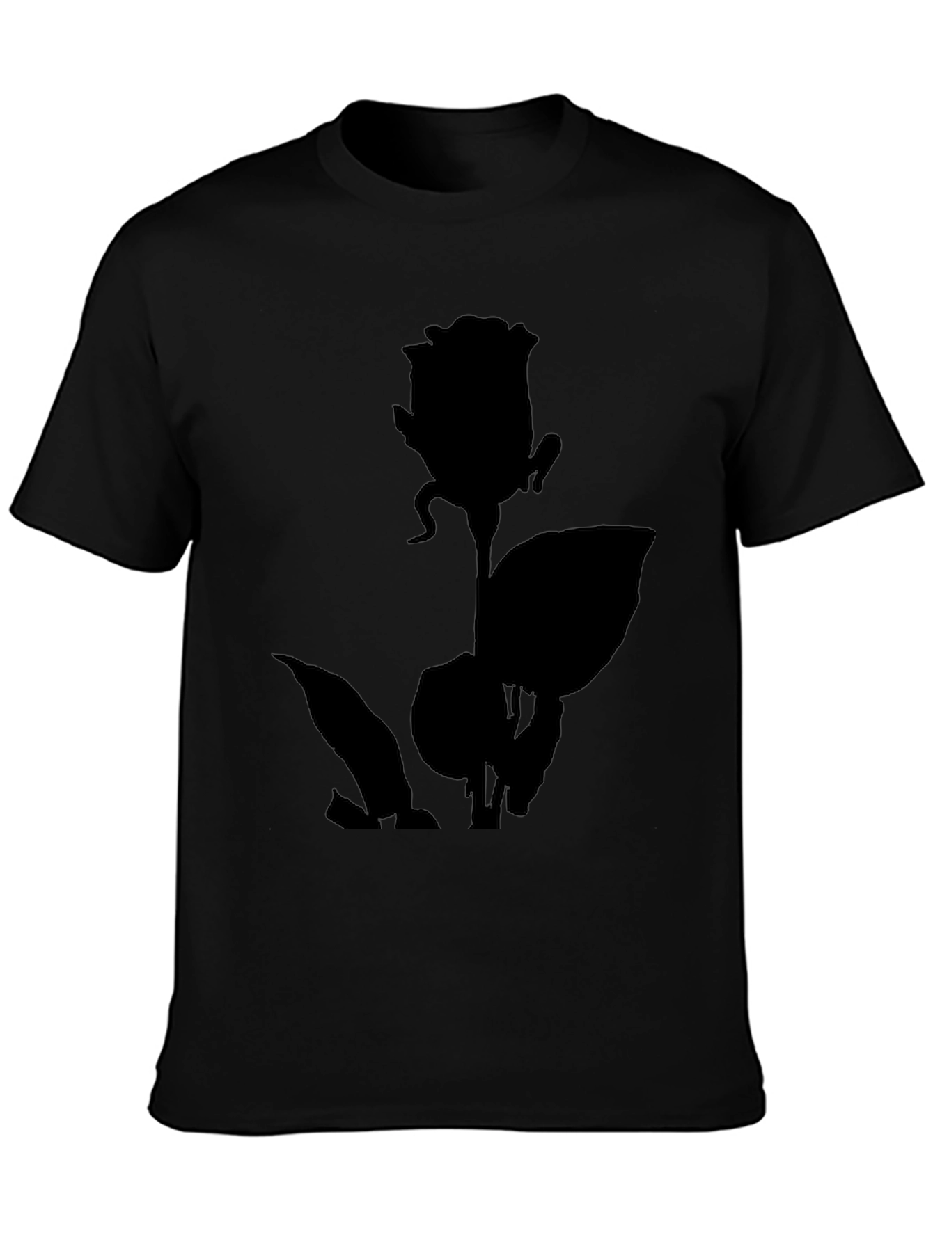 Black Rose Silhouette Graphic T-Shirt