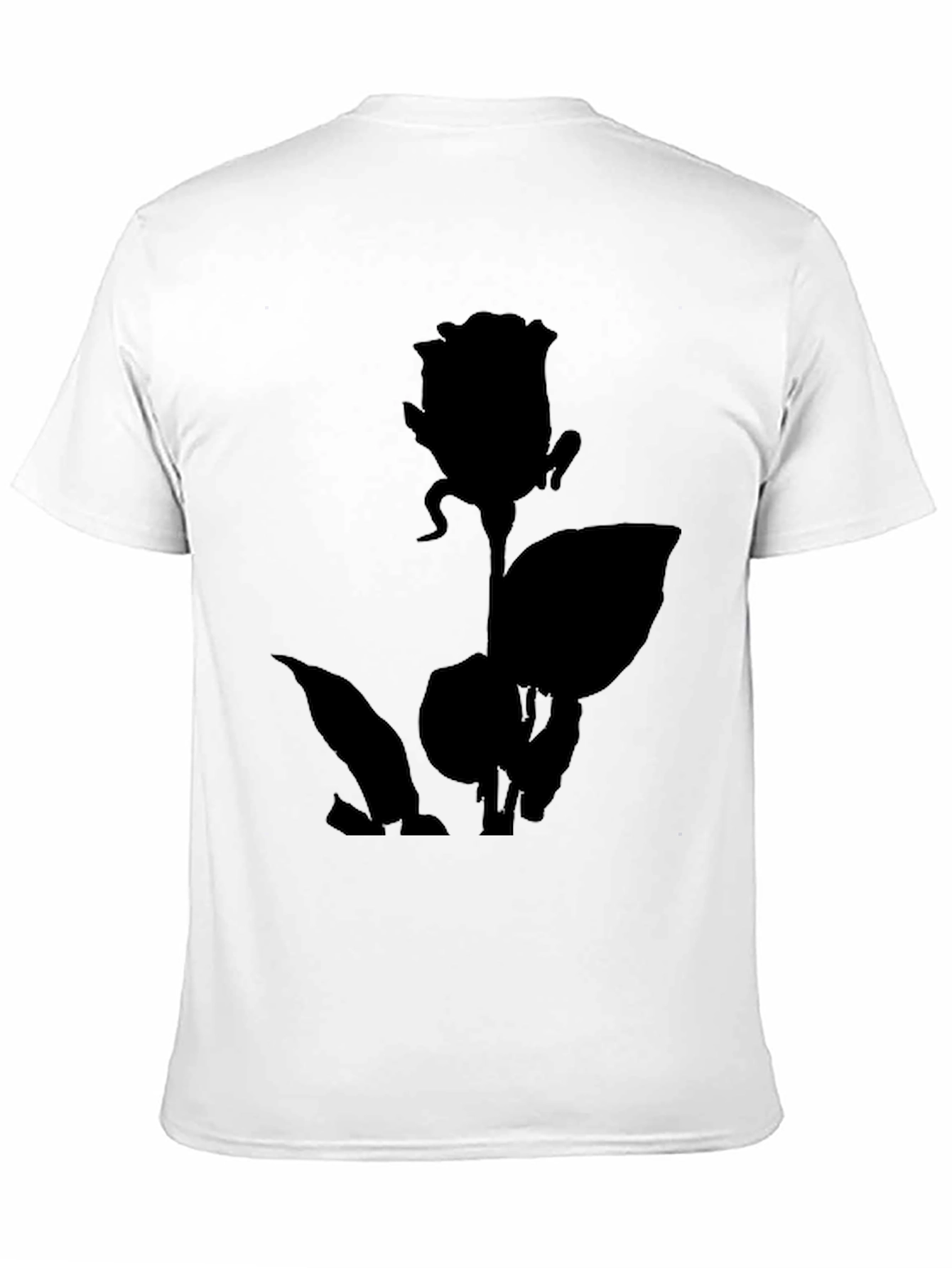 Black Rose Silhouette Graphic T-Shirt