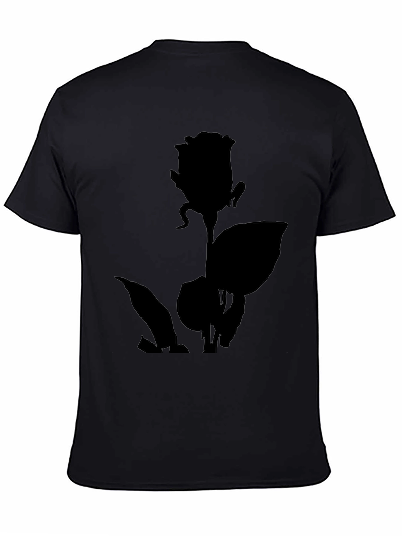 Black Rose Silhouette Graphic T-Shirt