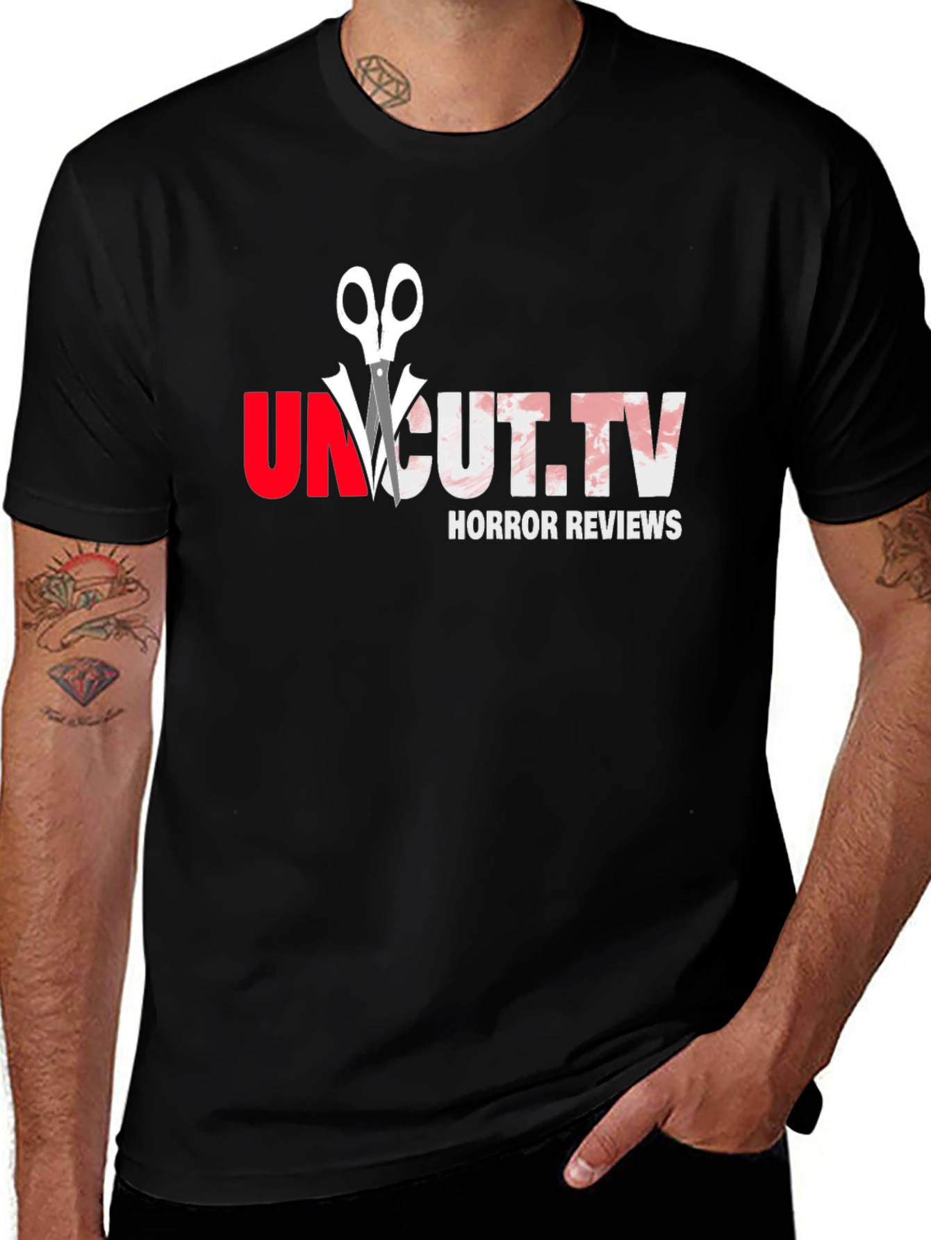 Uncut.TV Horror Reviews Black Graphic Tee