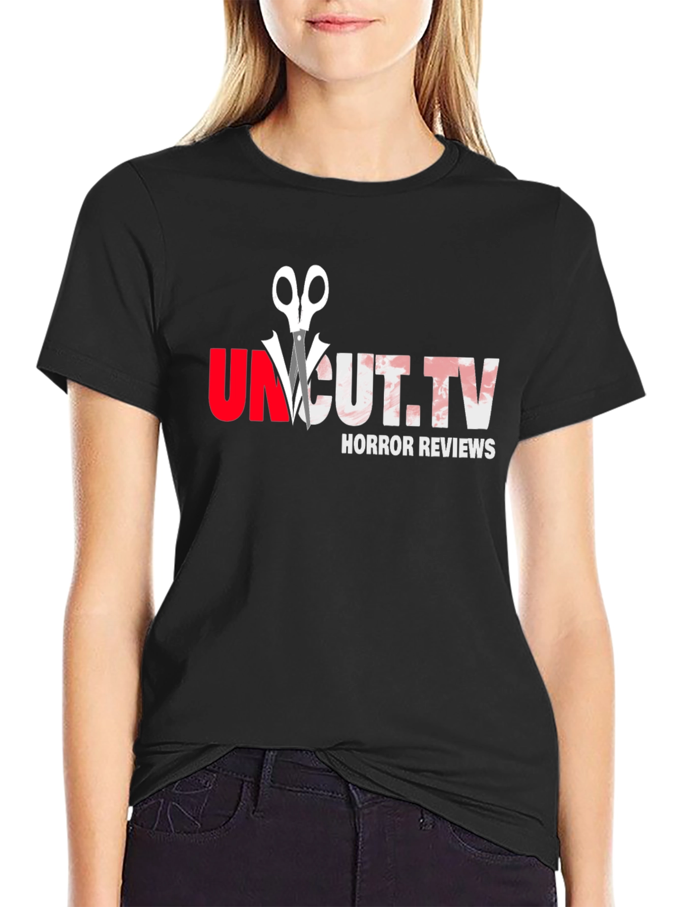 Uncut.TV Horror Reviews Black Graphic Tee
