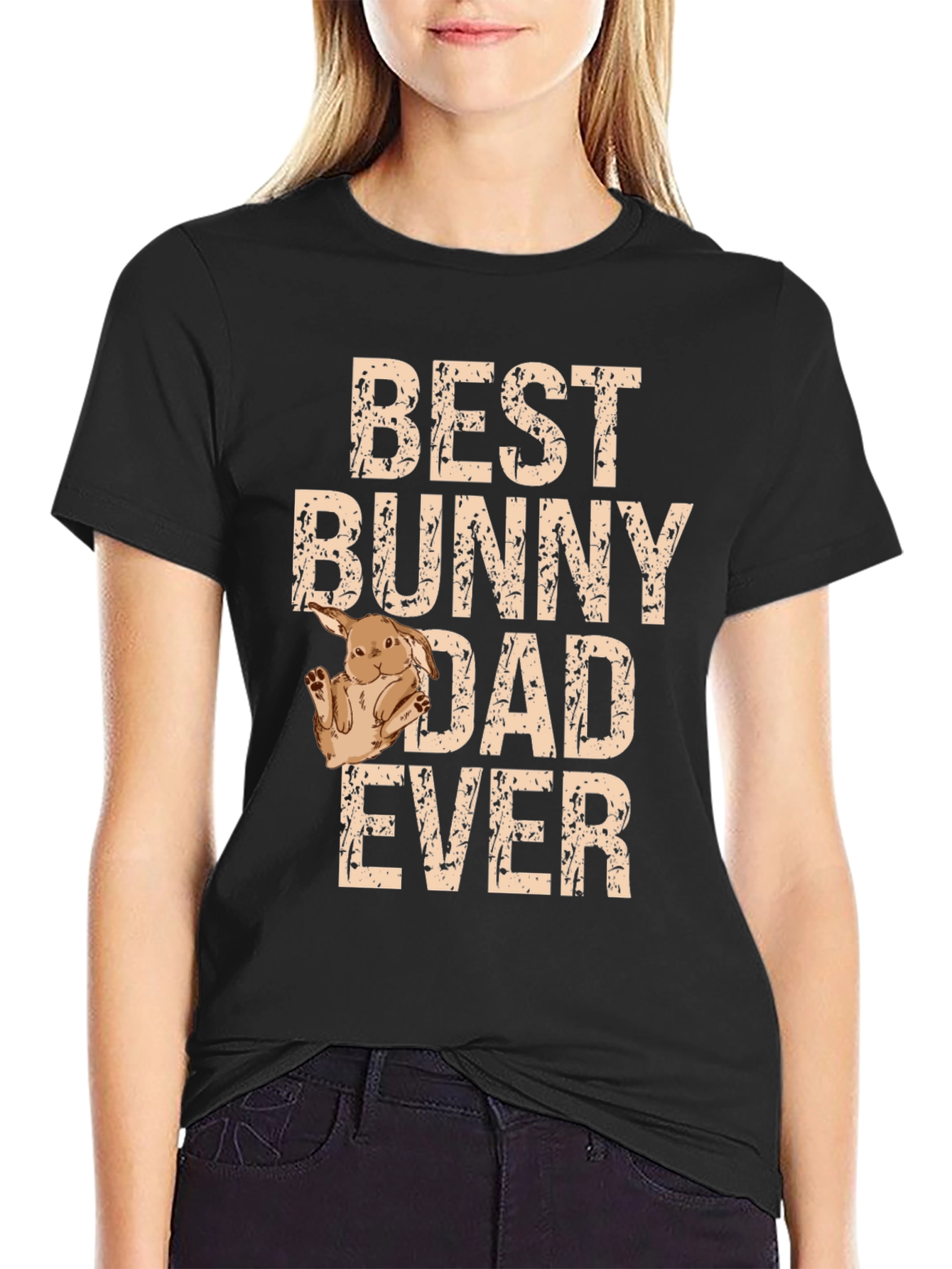 Best Bunny Dad Ever Graphic T-Shirt