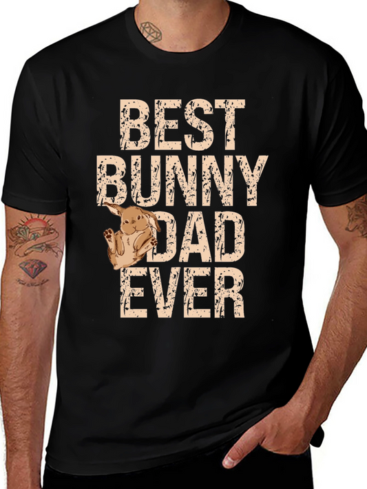 Best Bunny Dad Ever Graphic T-Shirt