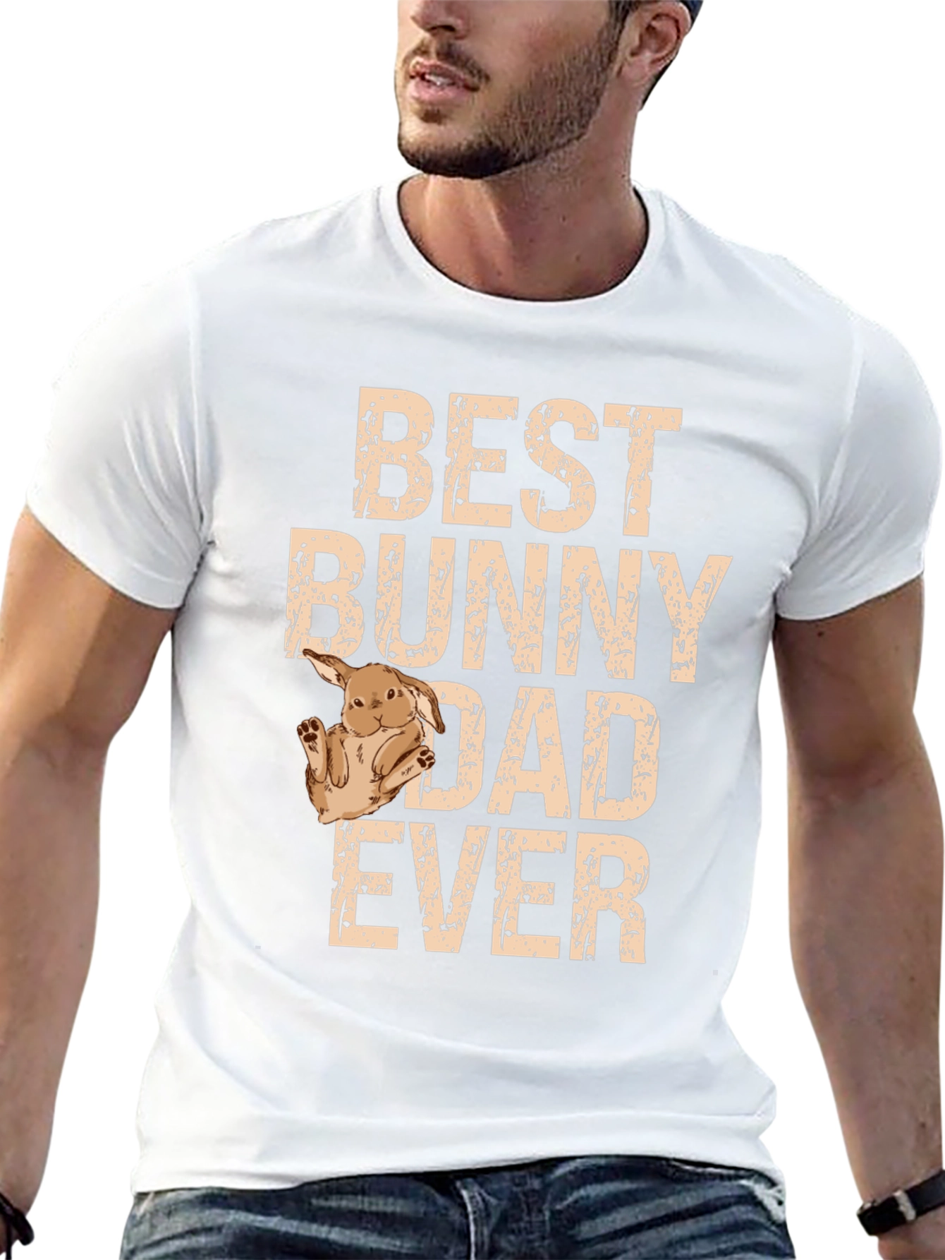Best Bunny Dad Ever Graphic T-Shirt