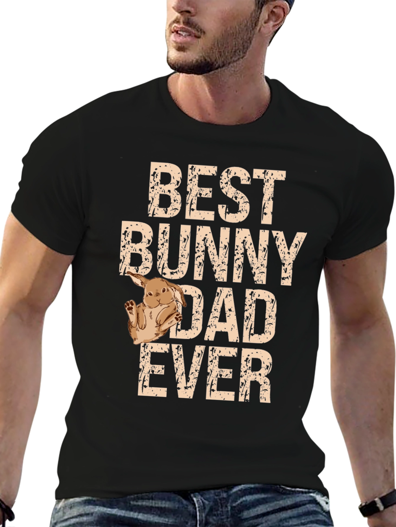 Best Bunny Dad Ever Graphic T-Shirt