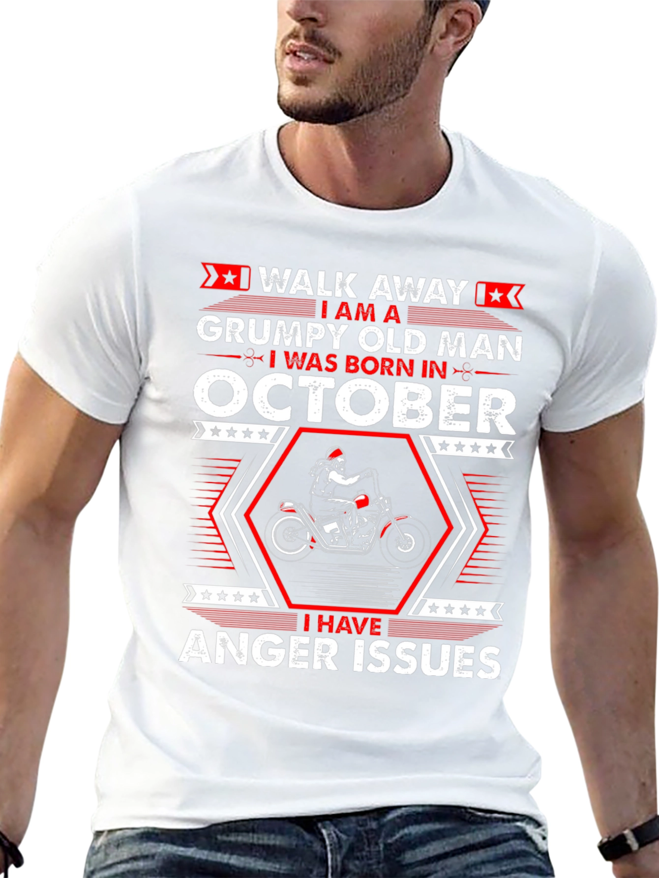 Grumpy Old Man Born in October T-Shirt