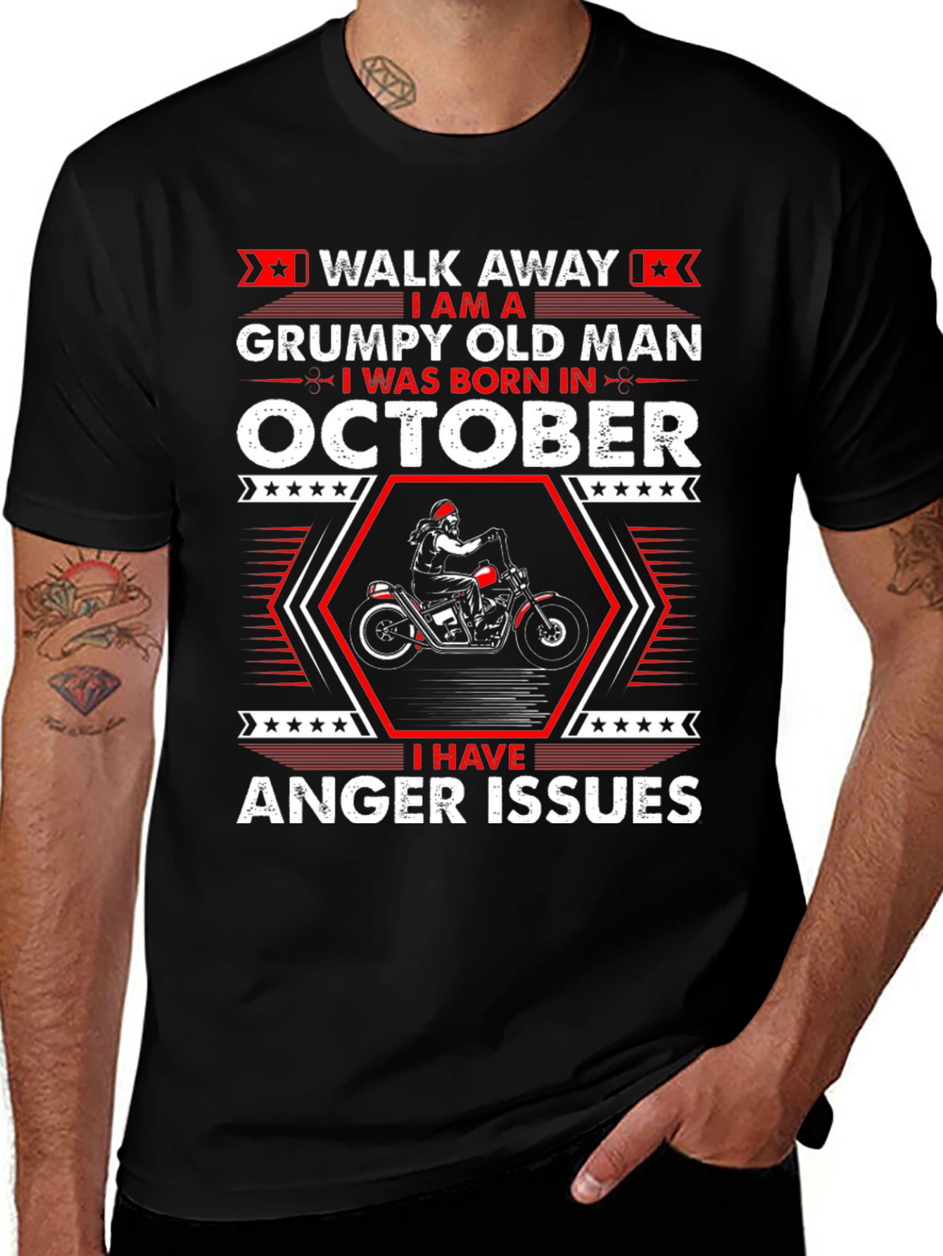 Grumpy Old Man Born in October T-Shirt