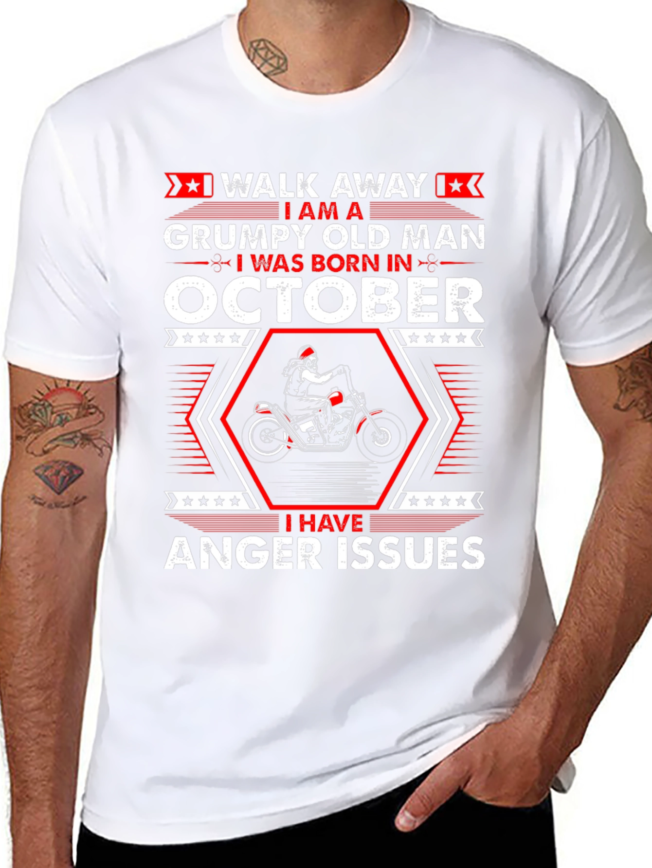 Grumpy Old Man Born in October T-Shirt