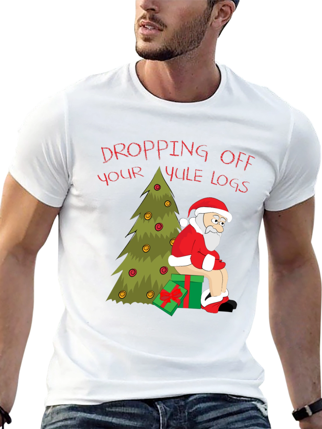 Dropping Yule Logs Graphic Tee