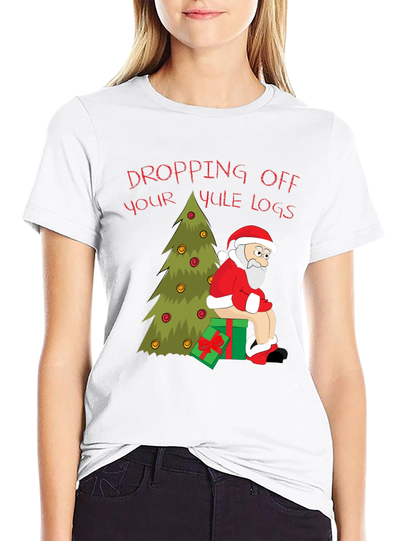 Dropping Yule Logs Graphic Tee