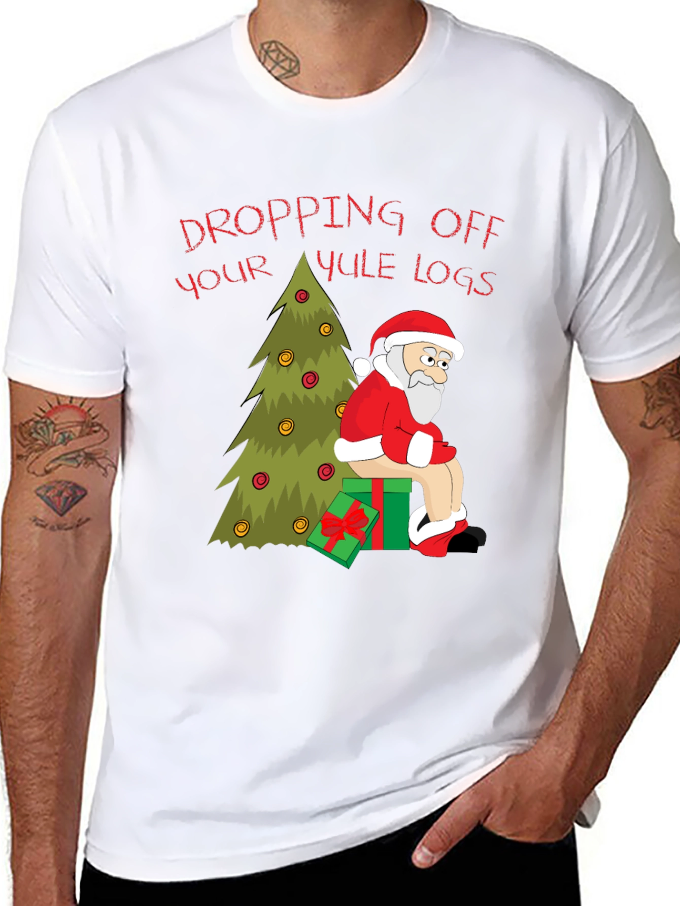 Dropping Yule Logs Graphic Tee