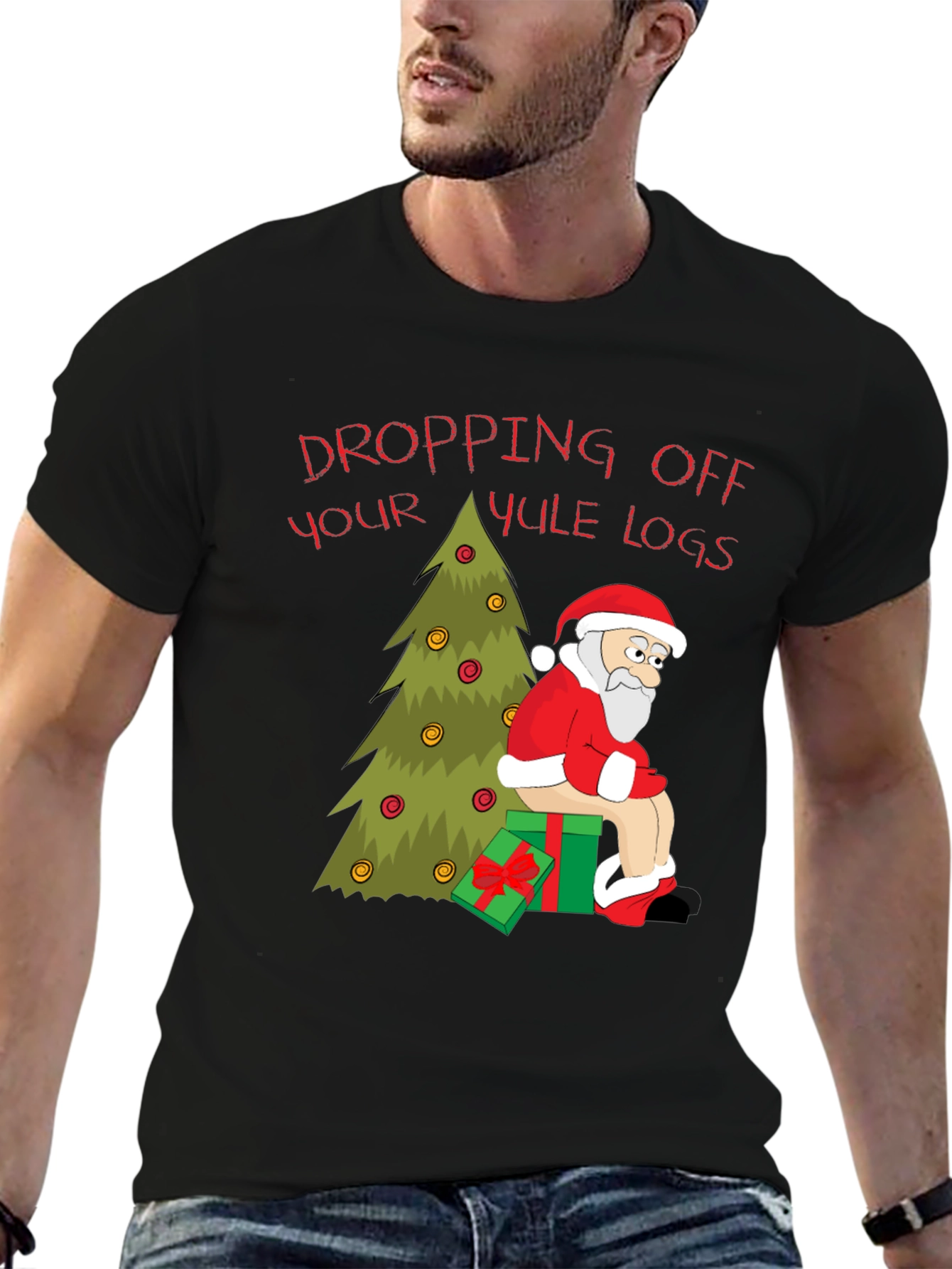 Dropping Yule Logs Graphic Tee