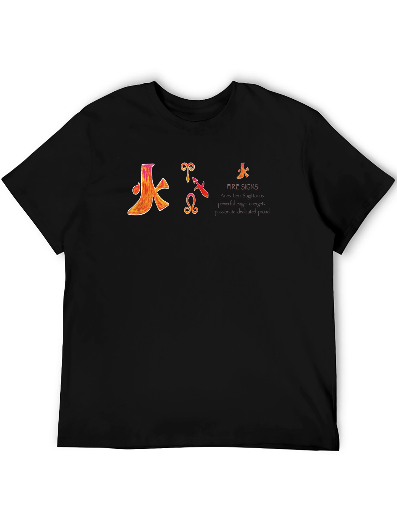 Fire Signs Zodiac Graphic T-Shirt
