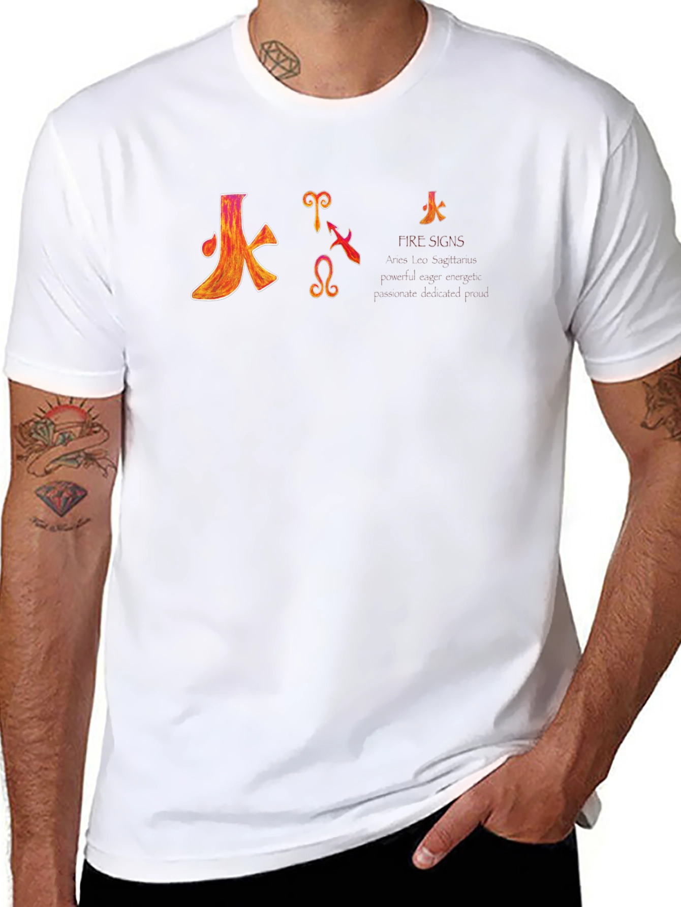 Fire Signs Zodiac Graphic T-Shirt