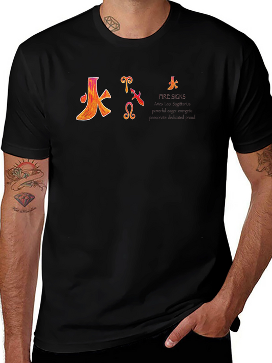 Fire Signs Zodiac Graphic T-Shirt