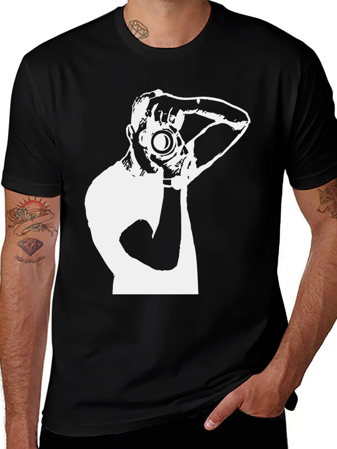 Photographer Graphic T-Shirt - Cool Black Tee