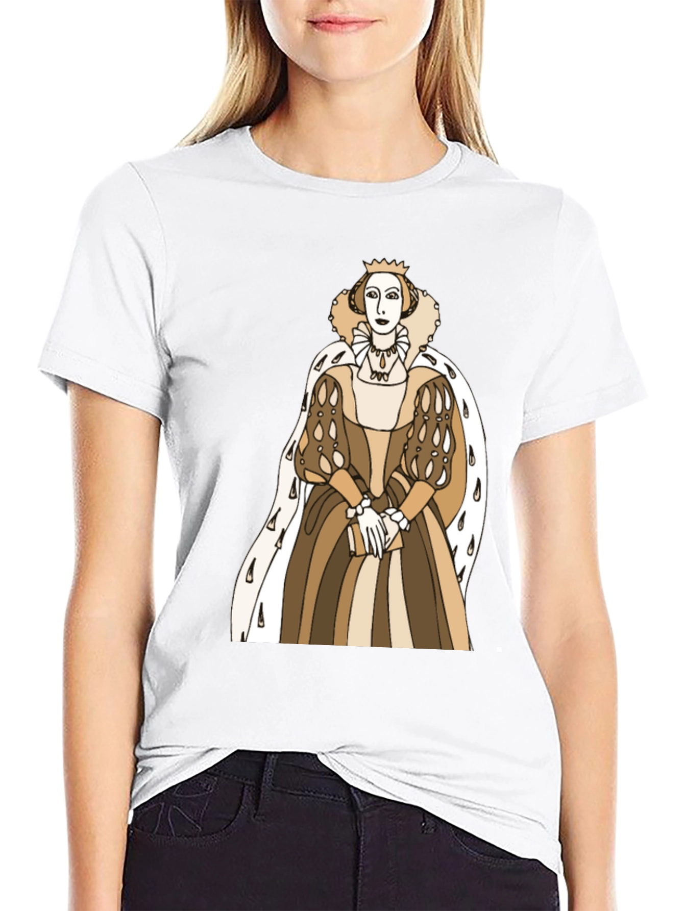 Elizabethan Queen Graphic Tee - Stylish Fashion