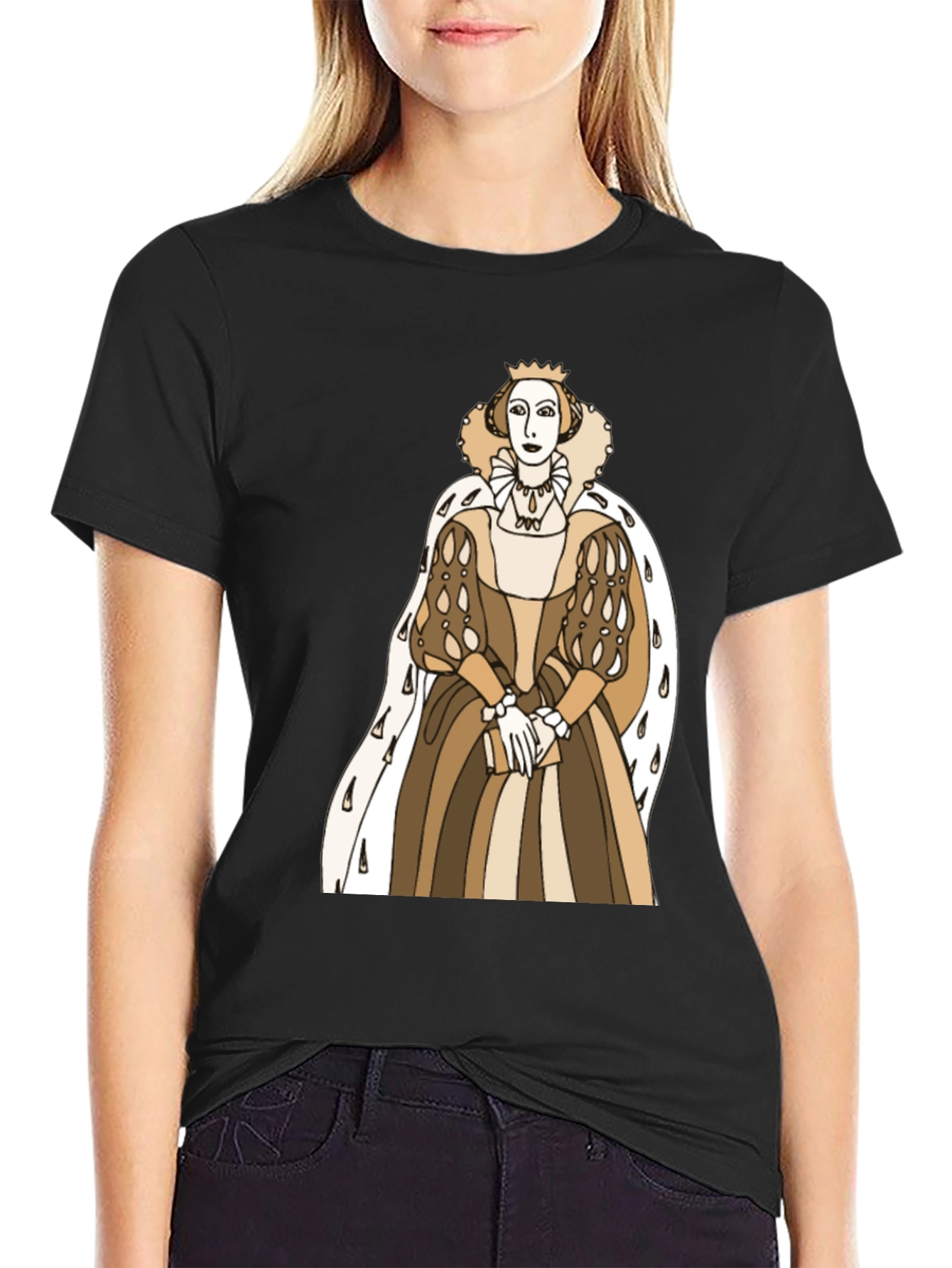 Elizabethan Queen Graphic Tee - Stylish Fashion