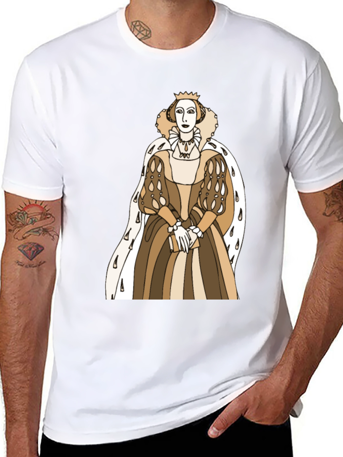 Elizabethan Queen Graphic Tee - Stylish Fashion