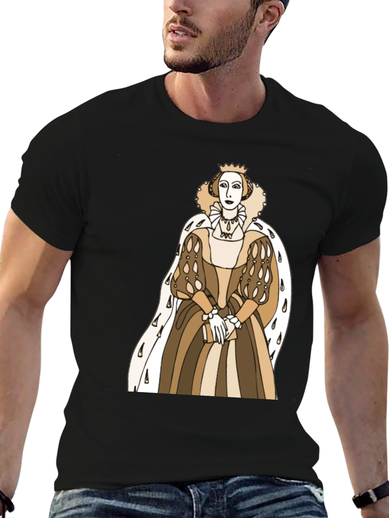 Elizabethan Queen Graphic Tee - Stylish Fashion