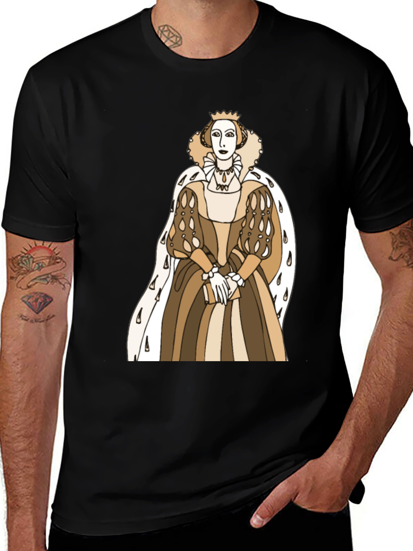 Elizabethan Queen Graphic Tee - Stylish Fashion