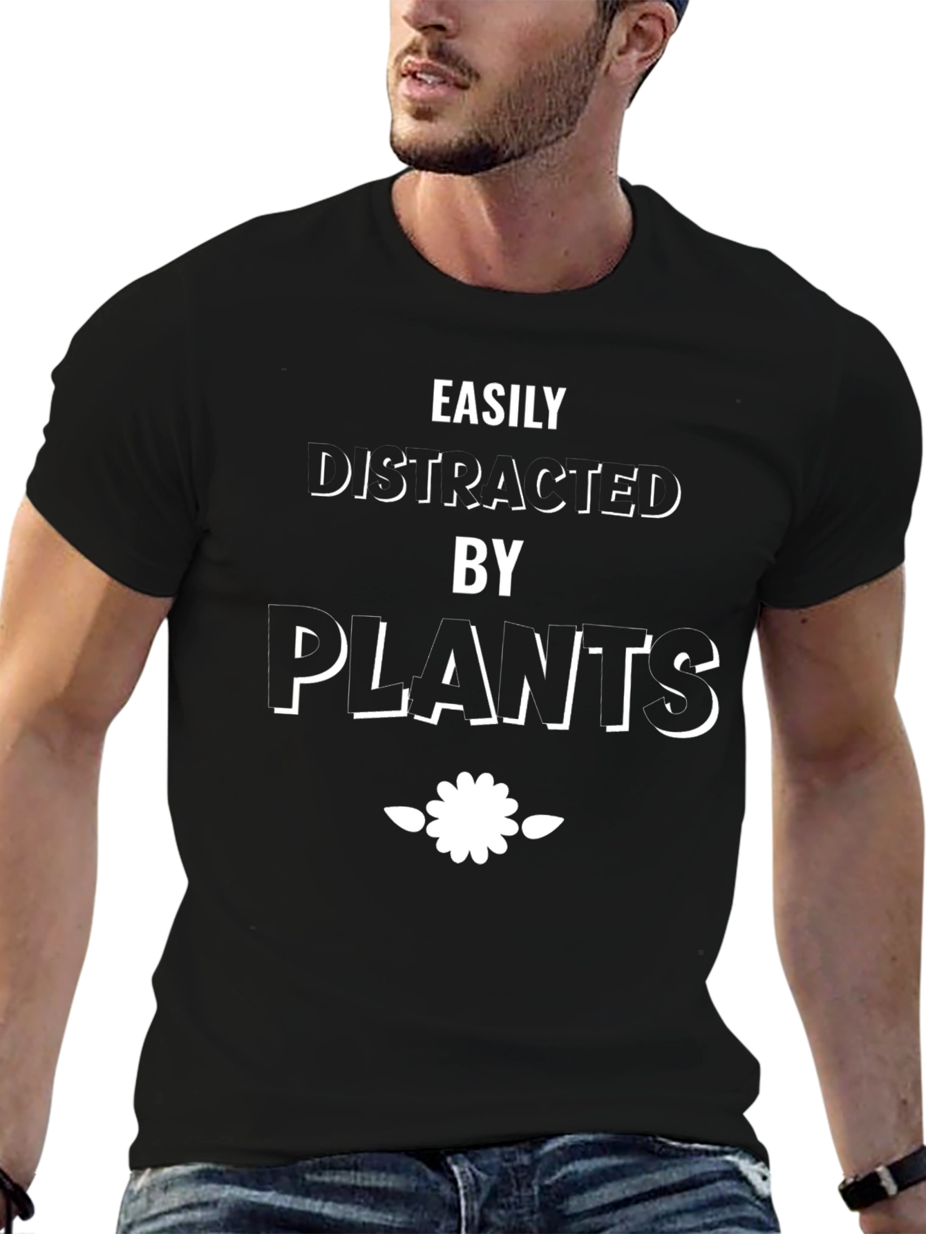 Easily Distracted by Plants Graphic T-Shirt