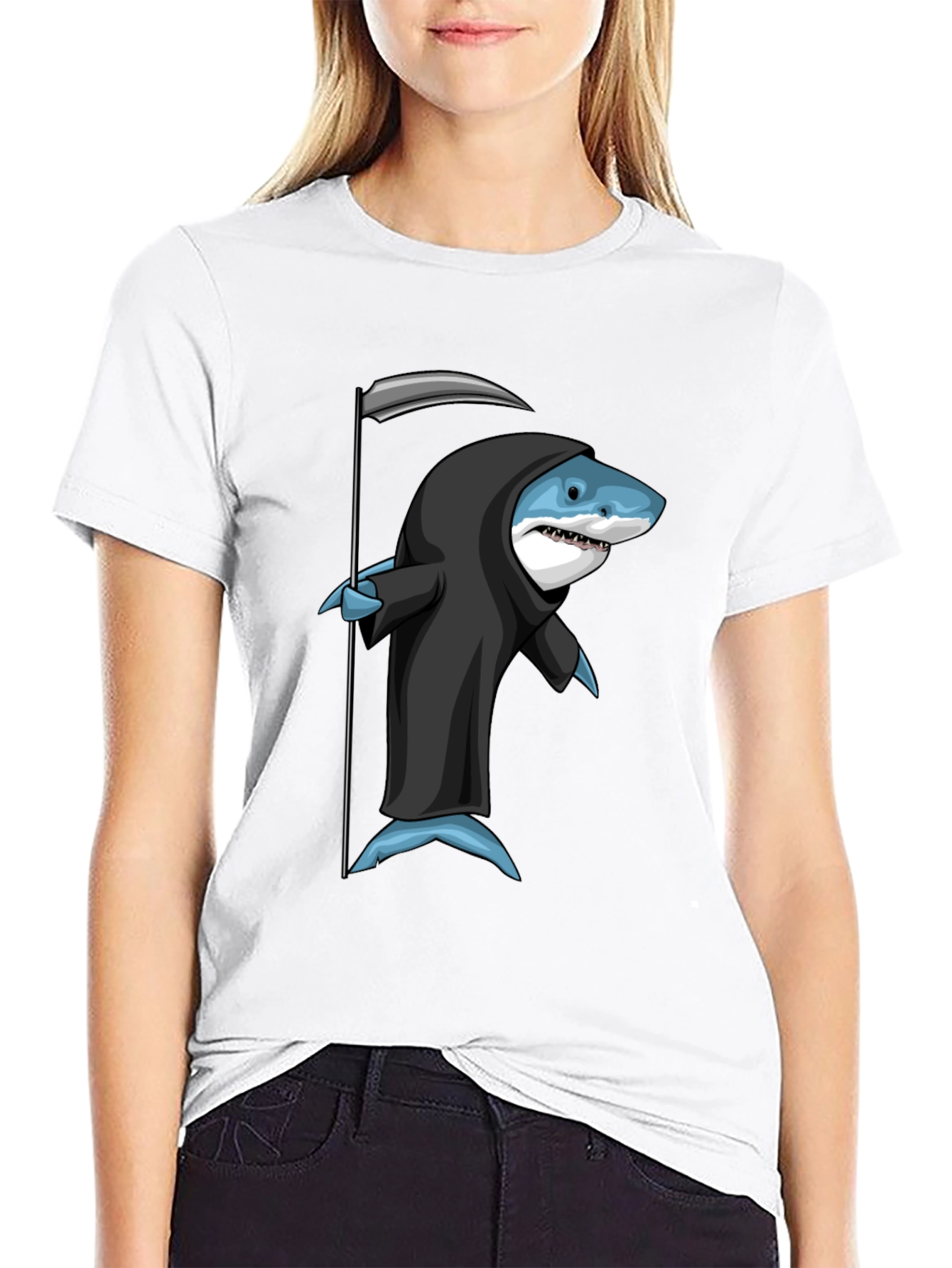 Reaper Shark Graphic T-Shirt - Death From the Deep