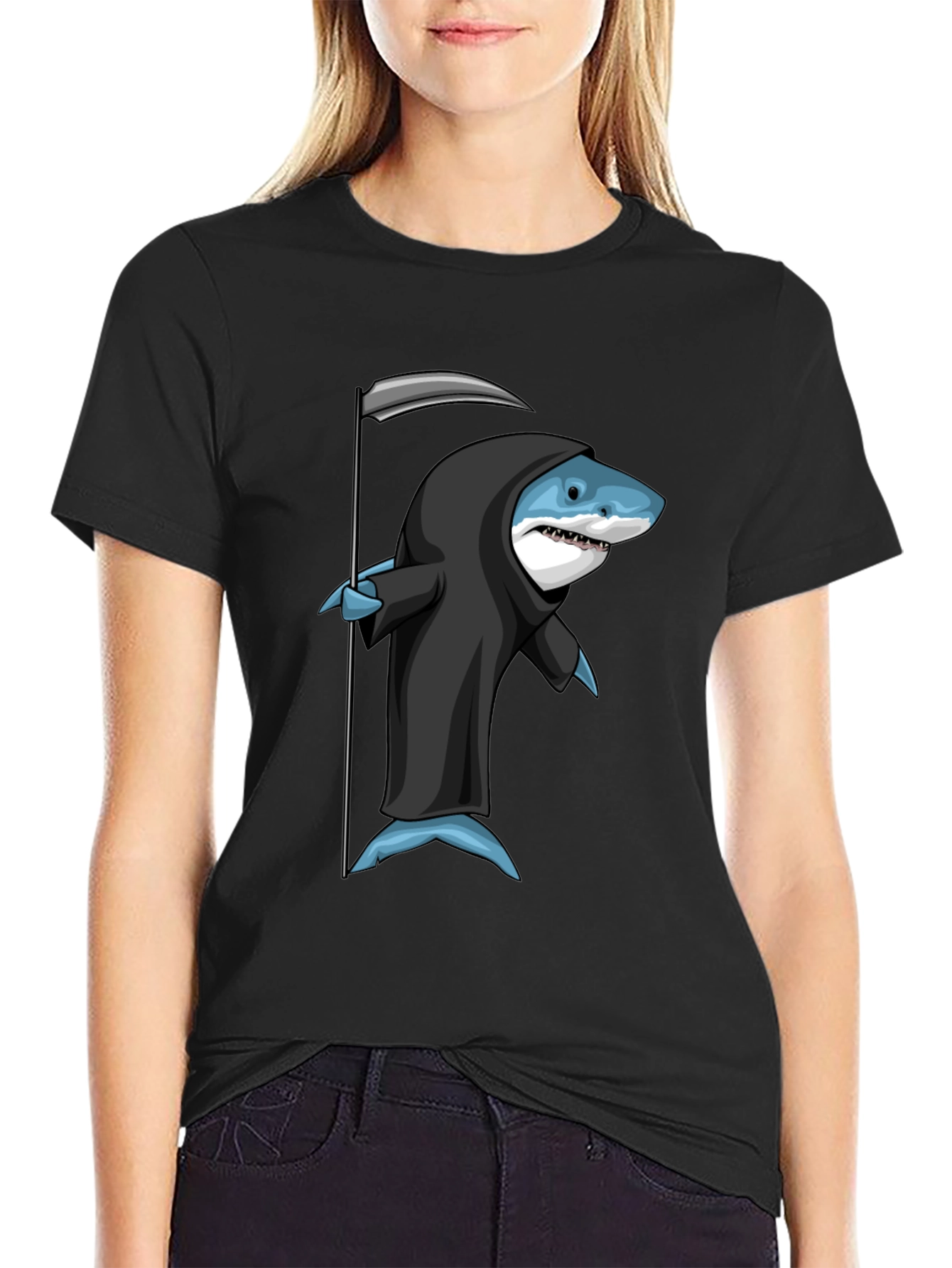 Reaper Shark Graphic T-Shirt - Death From the Deep