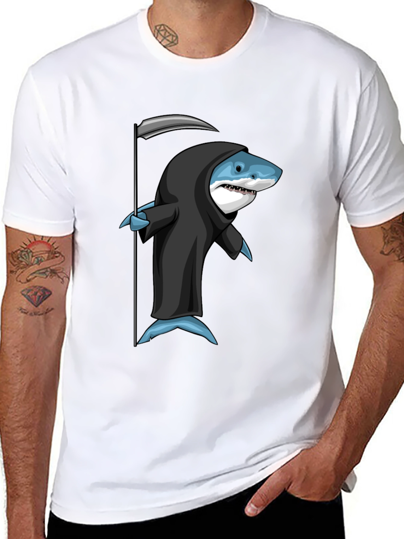 Reaper Shark Graphic T-Shirt - Death From the Deep