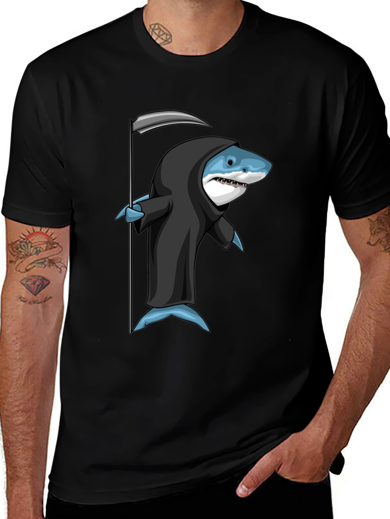 Reaper Shark Graphic T-Shirt - Death From the Deep