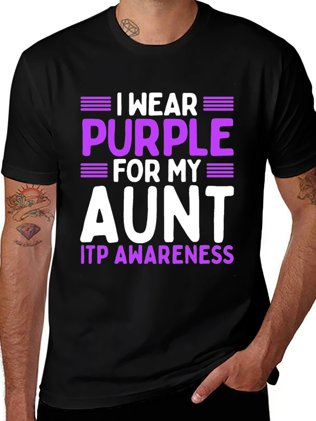 Purple Aunt ITP Awareness T-Shirt