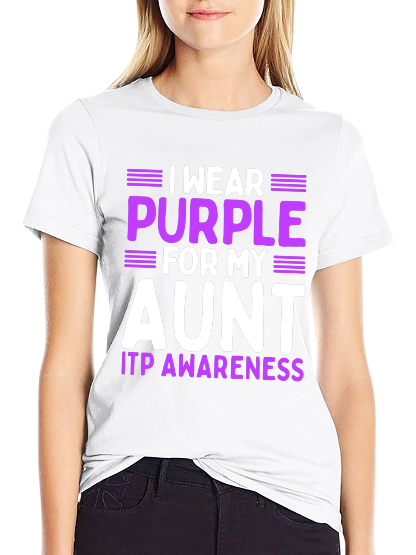 Purple Aunt ITP Awareness T-Shirt