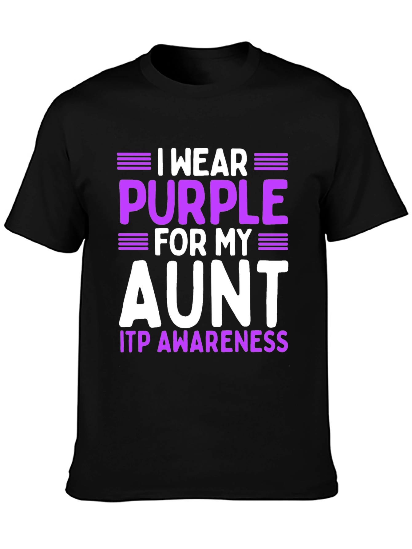 Purple Aunt ITP Awareness T-Shirt