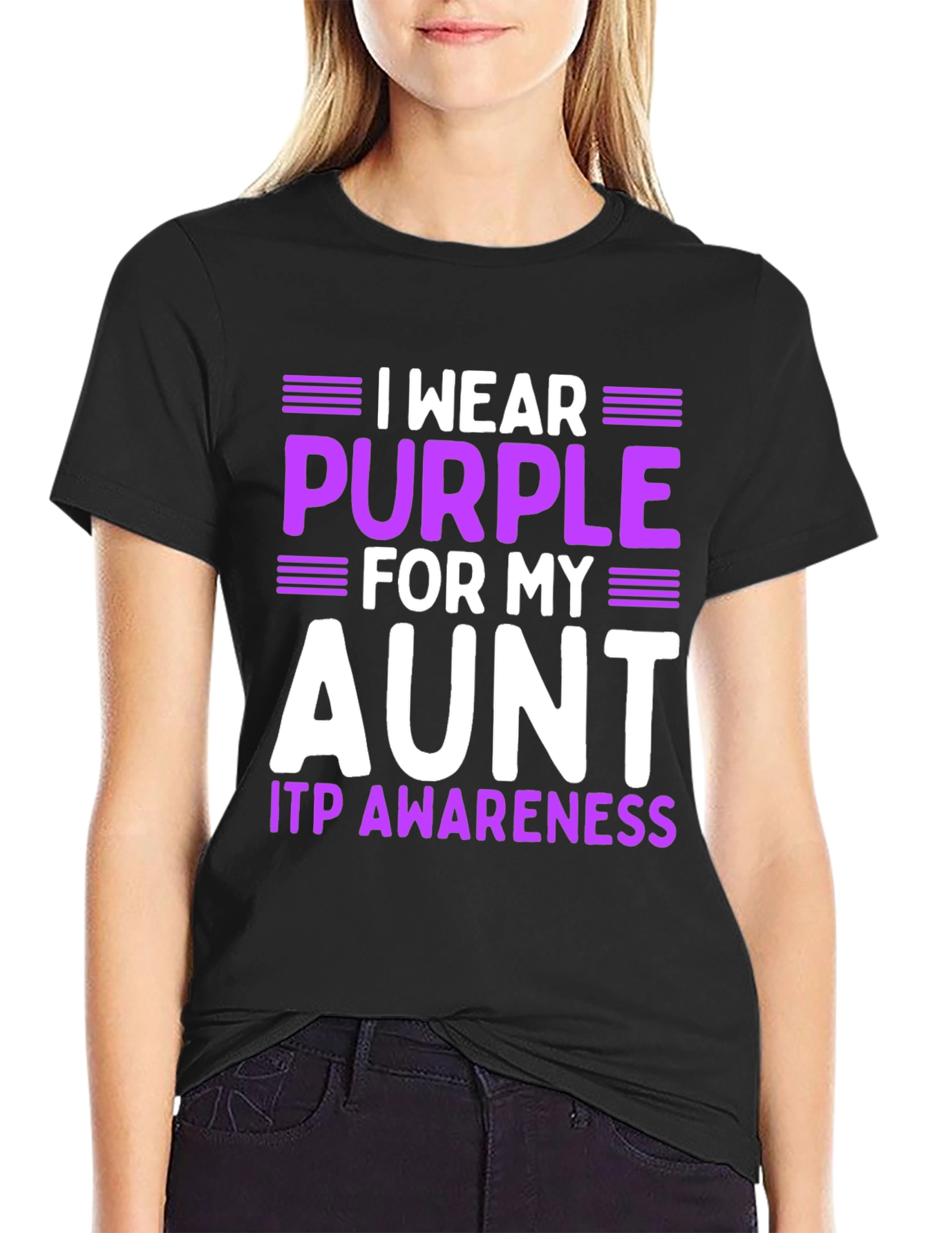 Purple Aunt ITP Awareness T-Shirt