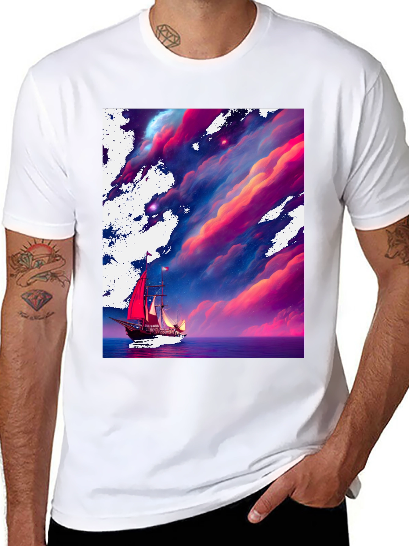 Sailboat Dreamscape Graphic Tee