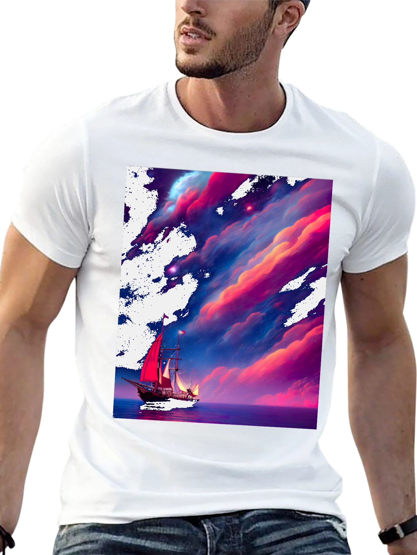 Sailboat Dreamscape Graphic Tee