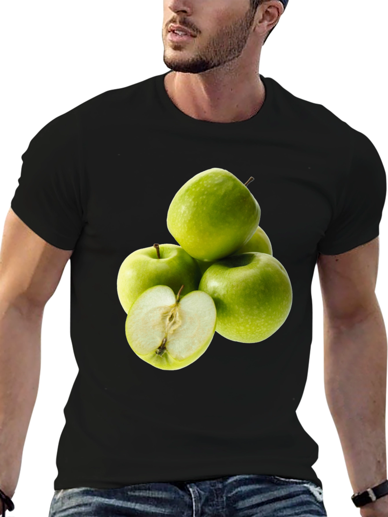 Apple Graphic Tee - Fresh & Fruity Design