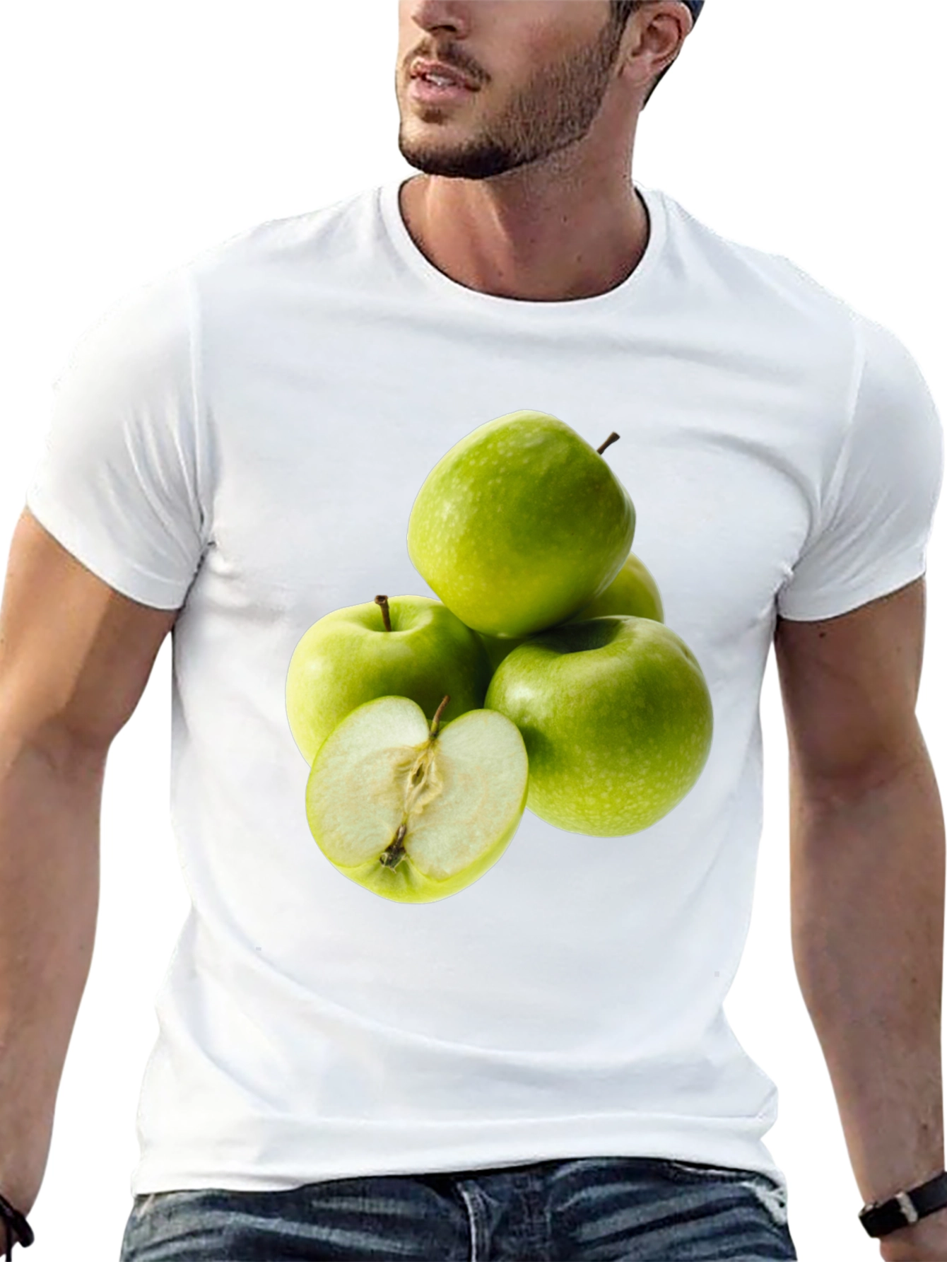 Apple Graphic Tee - Fresh & Fruity Design