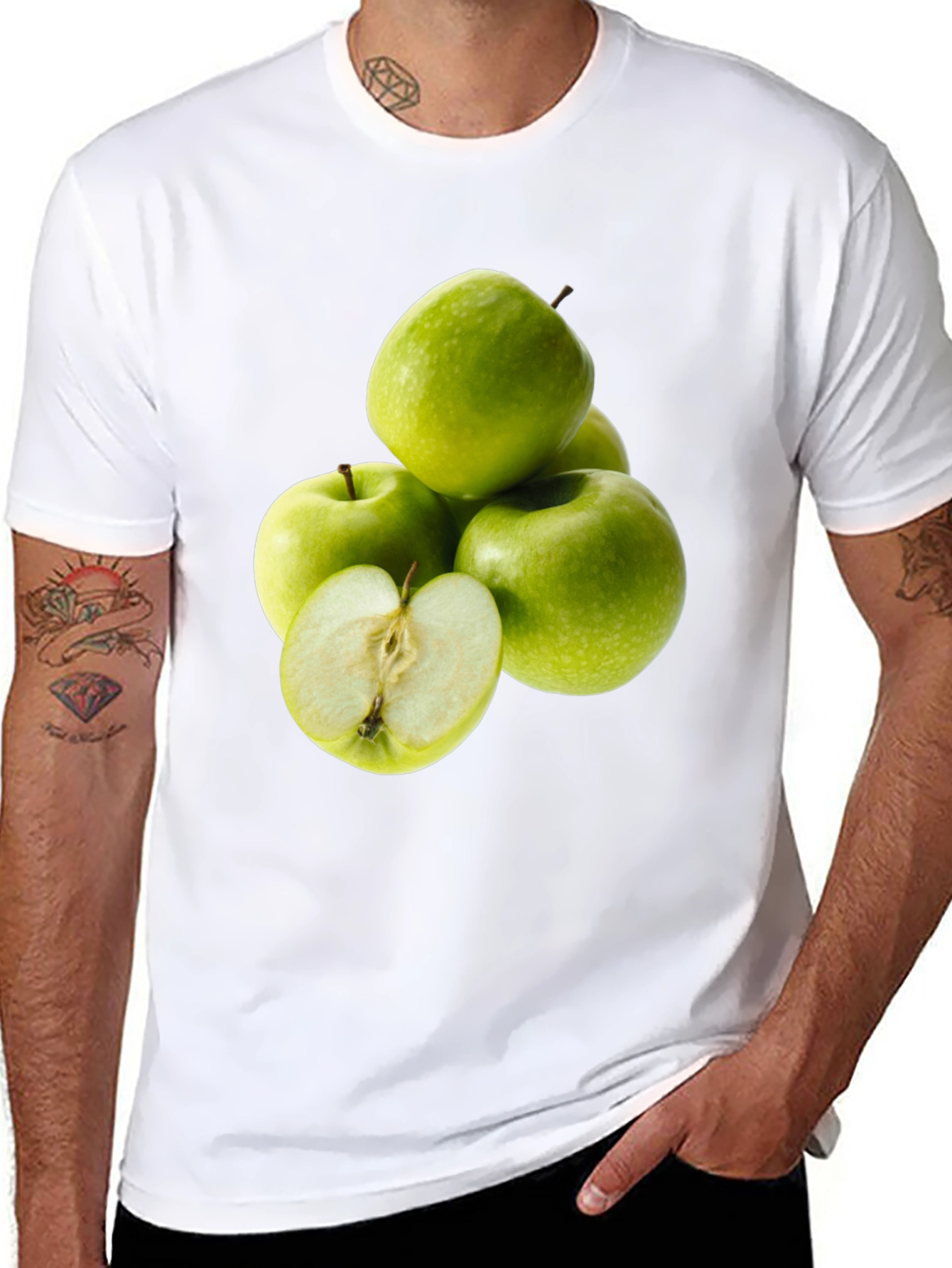 Apple Graphic Tee - Fresh & Fruity Design