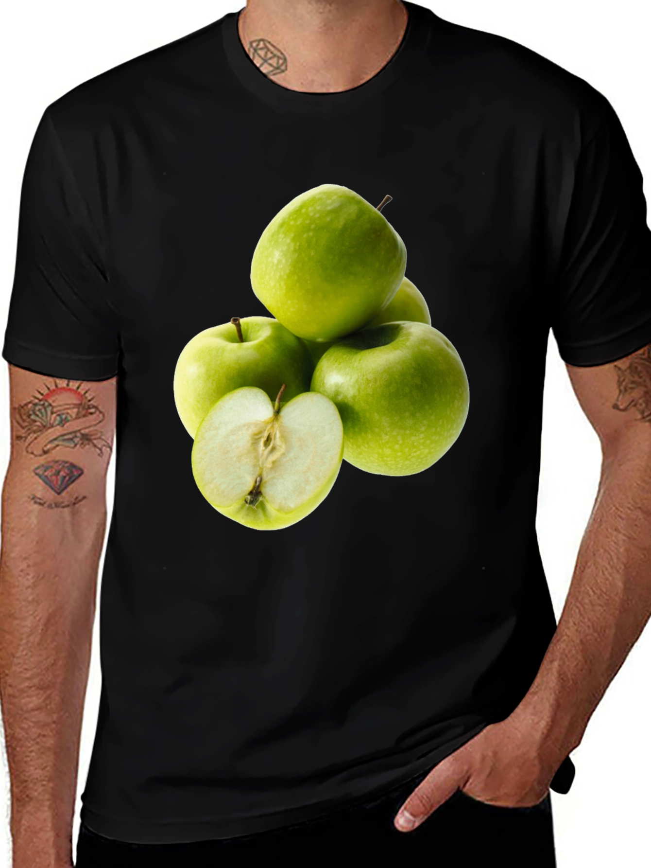 Apple Graphic Tee - Fresh & Fruity Design