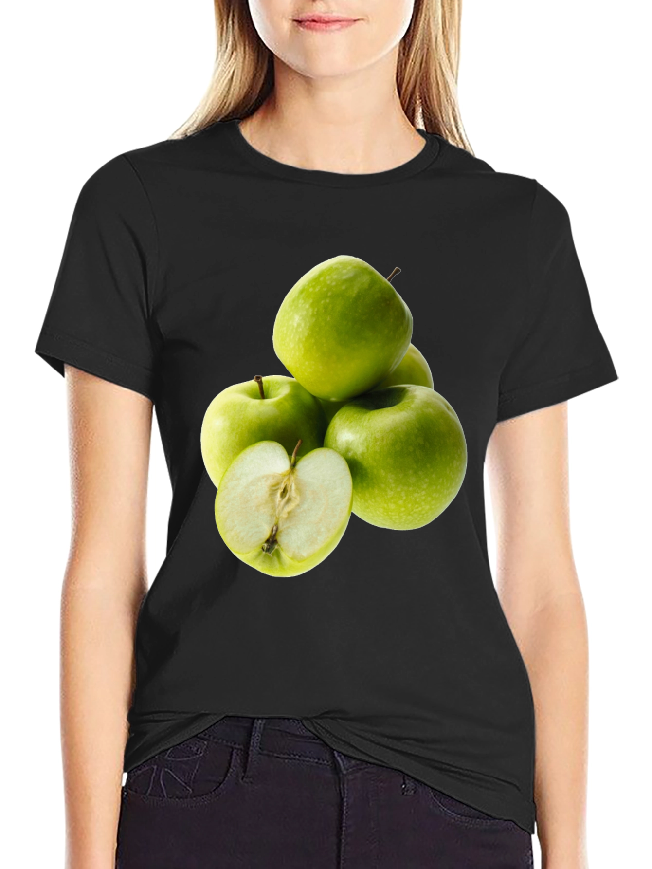 Apple Graphic Tee - Fresh & Fruity Design