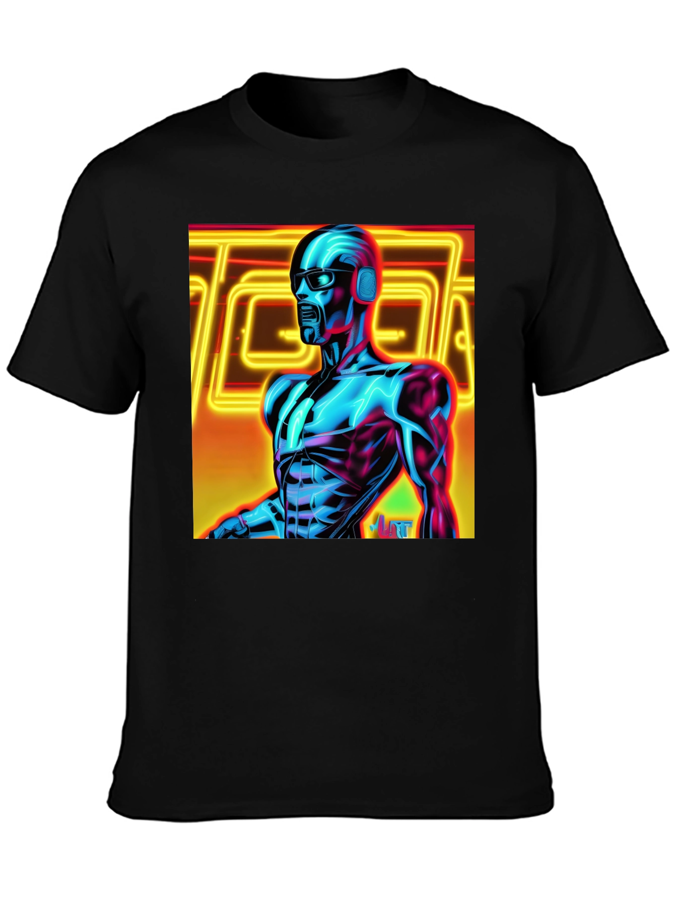 Cyberpunk DJ Graphic Tee - Black