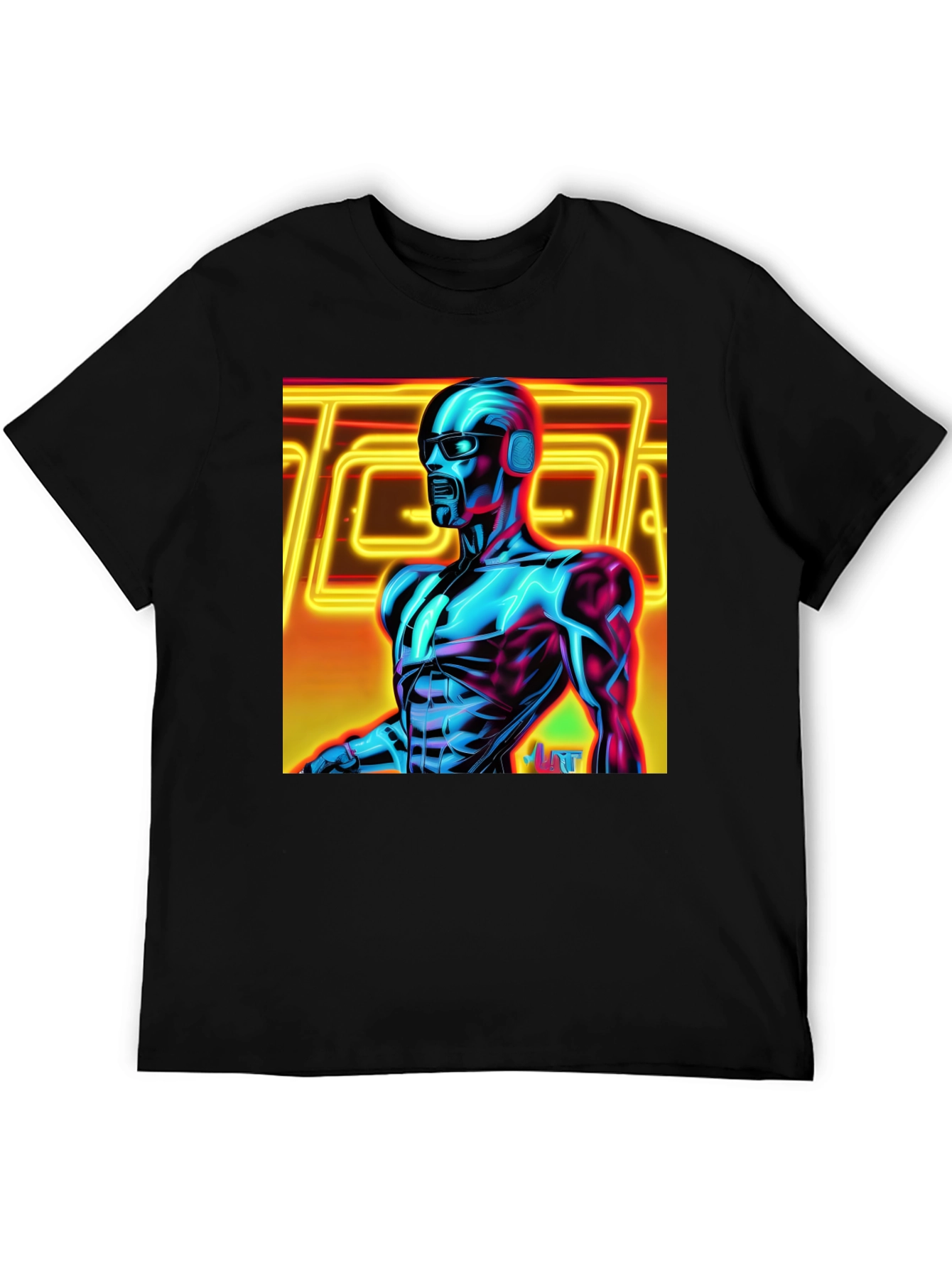 Cyberpunk DJ Graphic Tee - Black